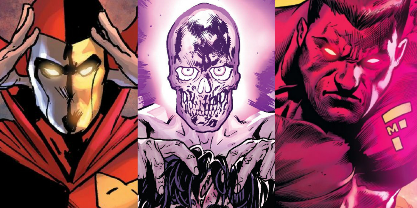 A split image of lesser-known DC villains.