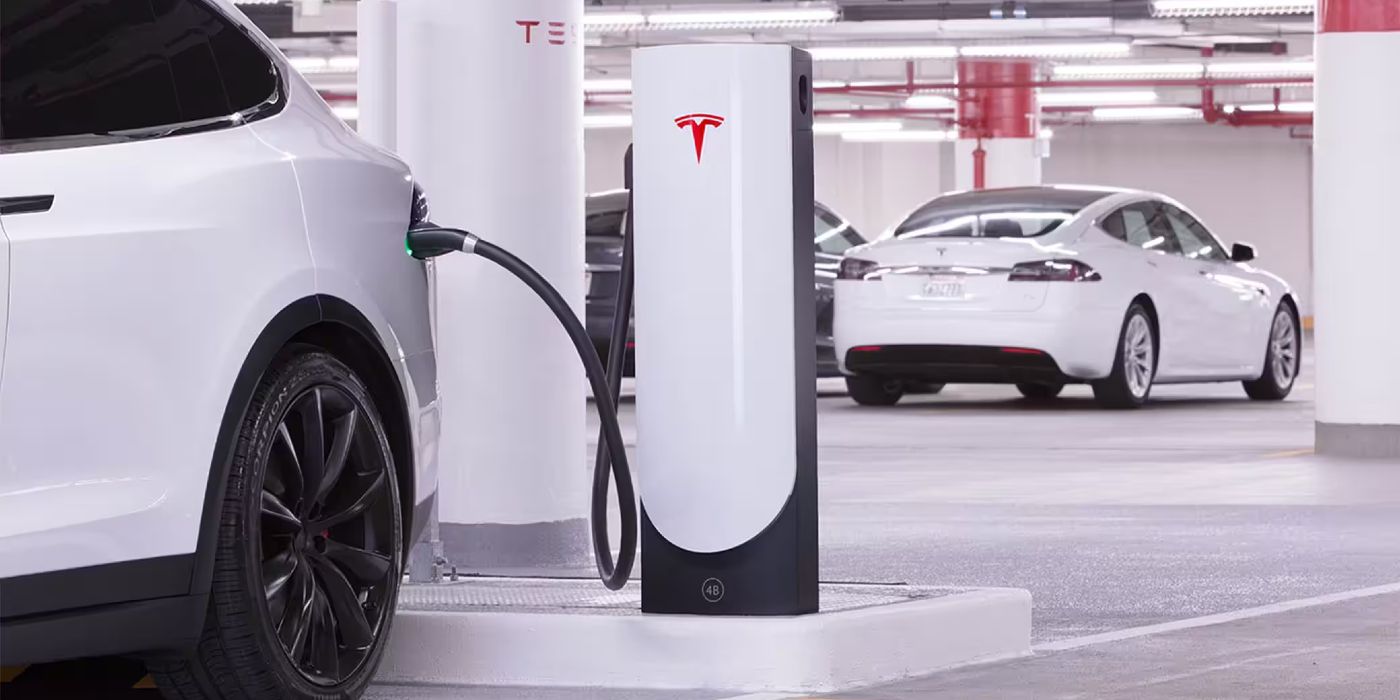 Picture of a Tesla Supercharger
