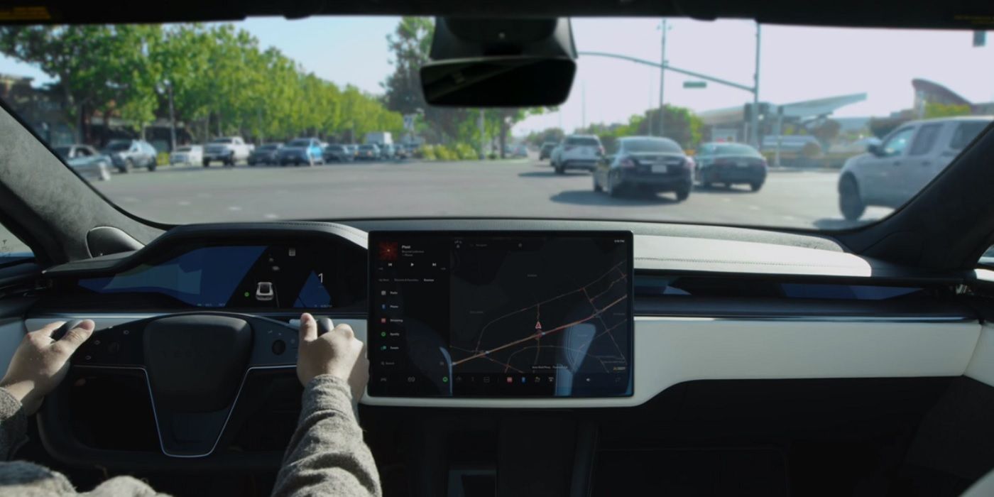 Tesla at Traffic lights