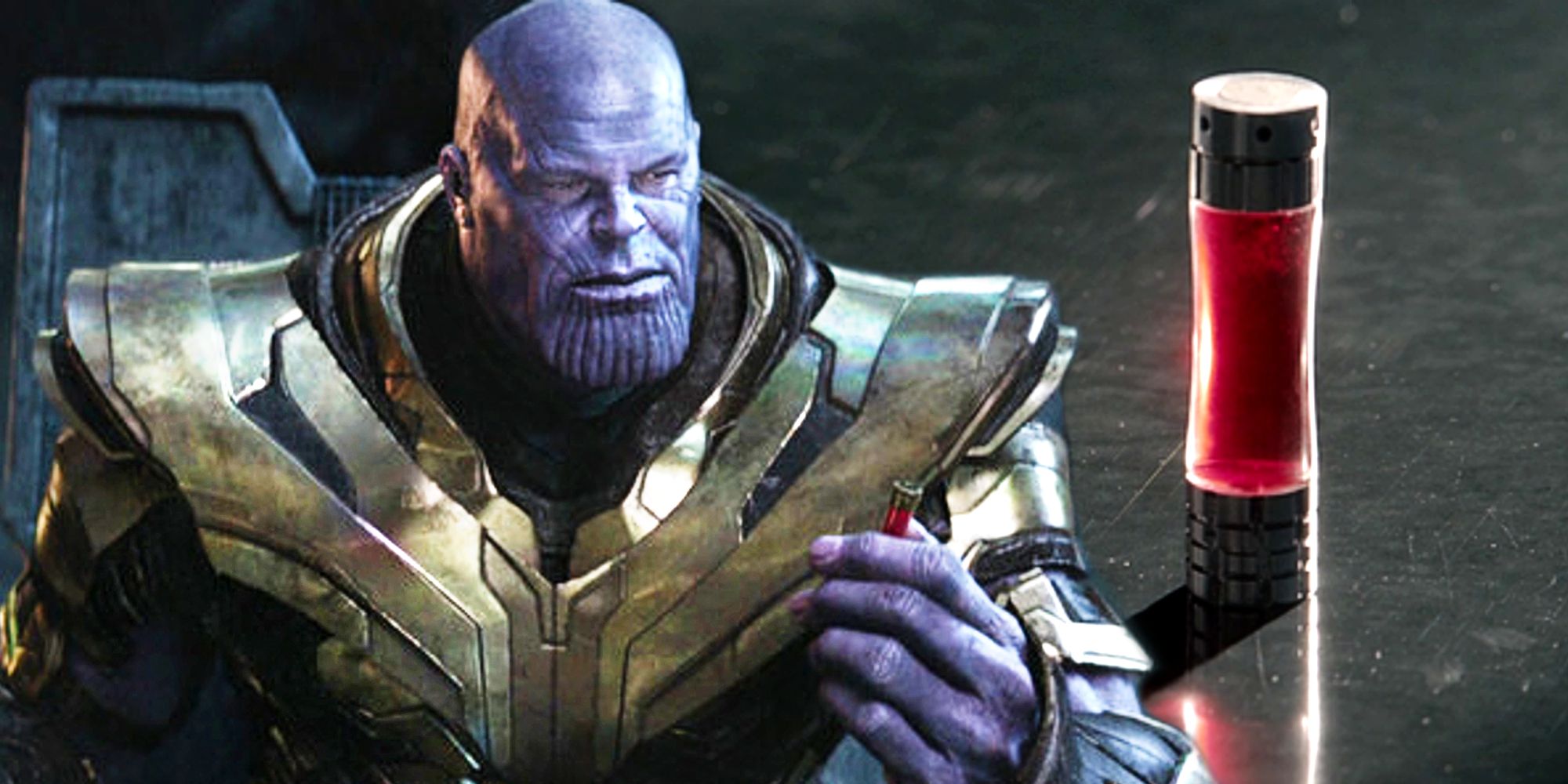 Thanos Holds the Stolen Pym Particles in Avengers Endgame