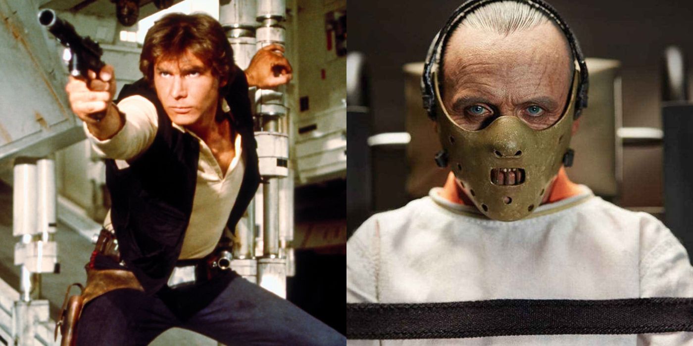 Split image showing Han Solo ad Hannibal Lector