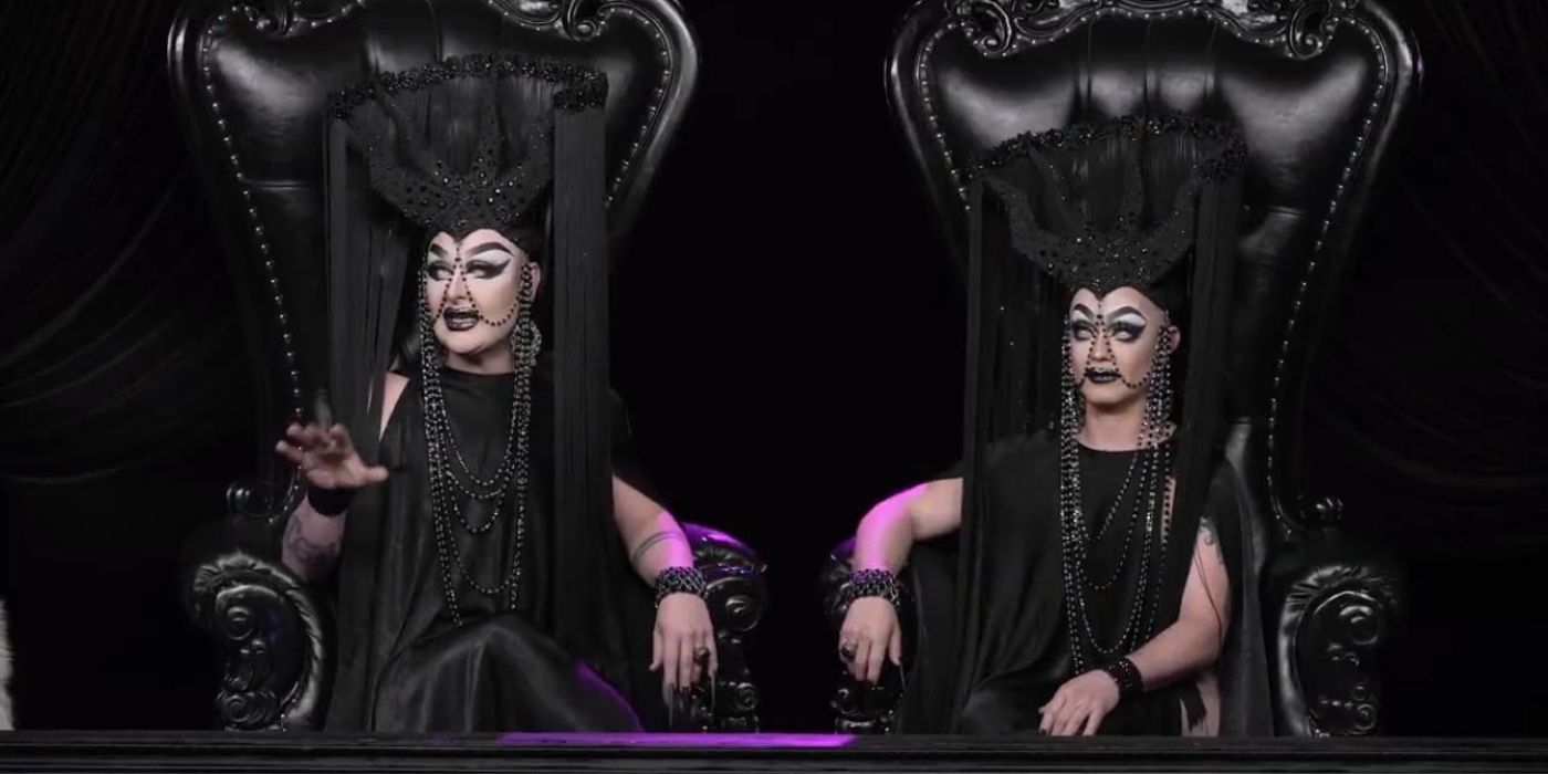 The Boulet Brothers sitting down in The Boulet Brothers' Dragula.