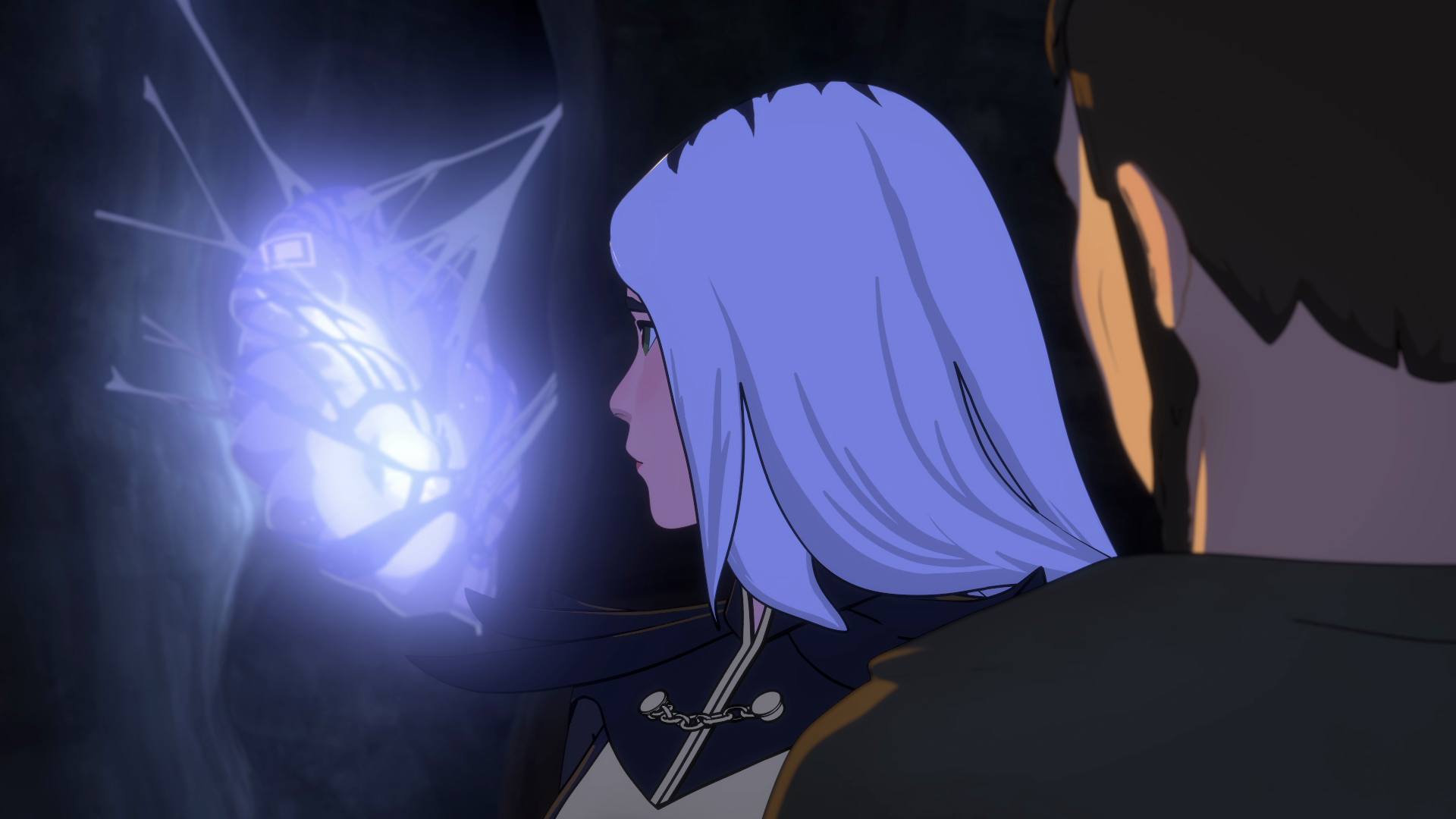 The Dragon Prince Claudia and Viren looking at cocoon