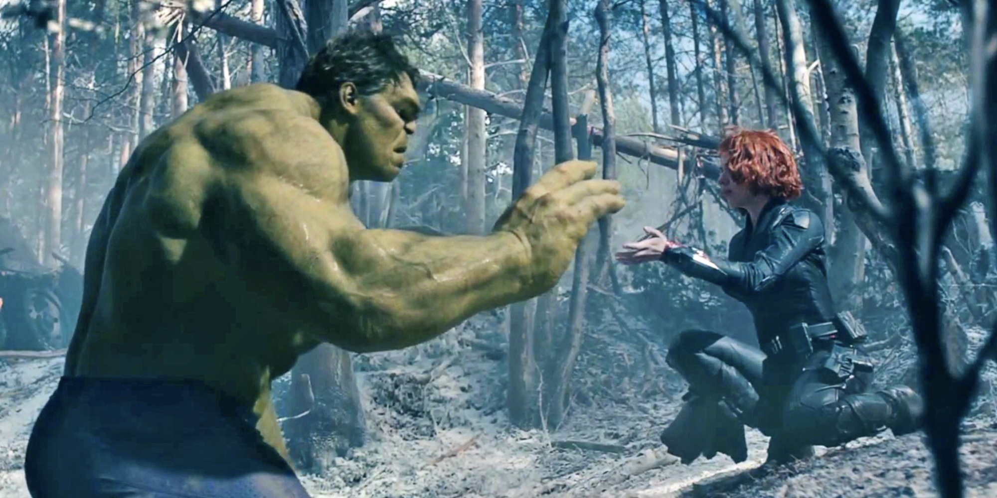 The Hulk and Natasha Holding Hands