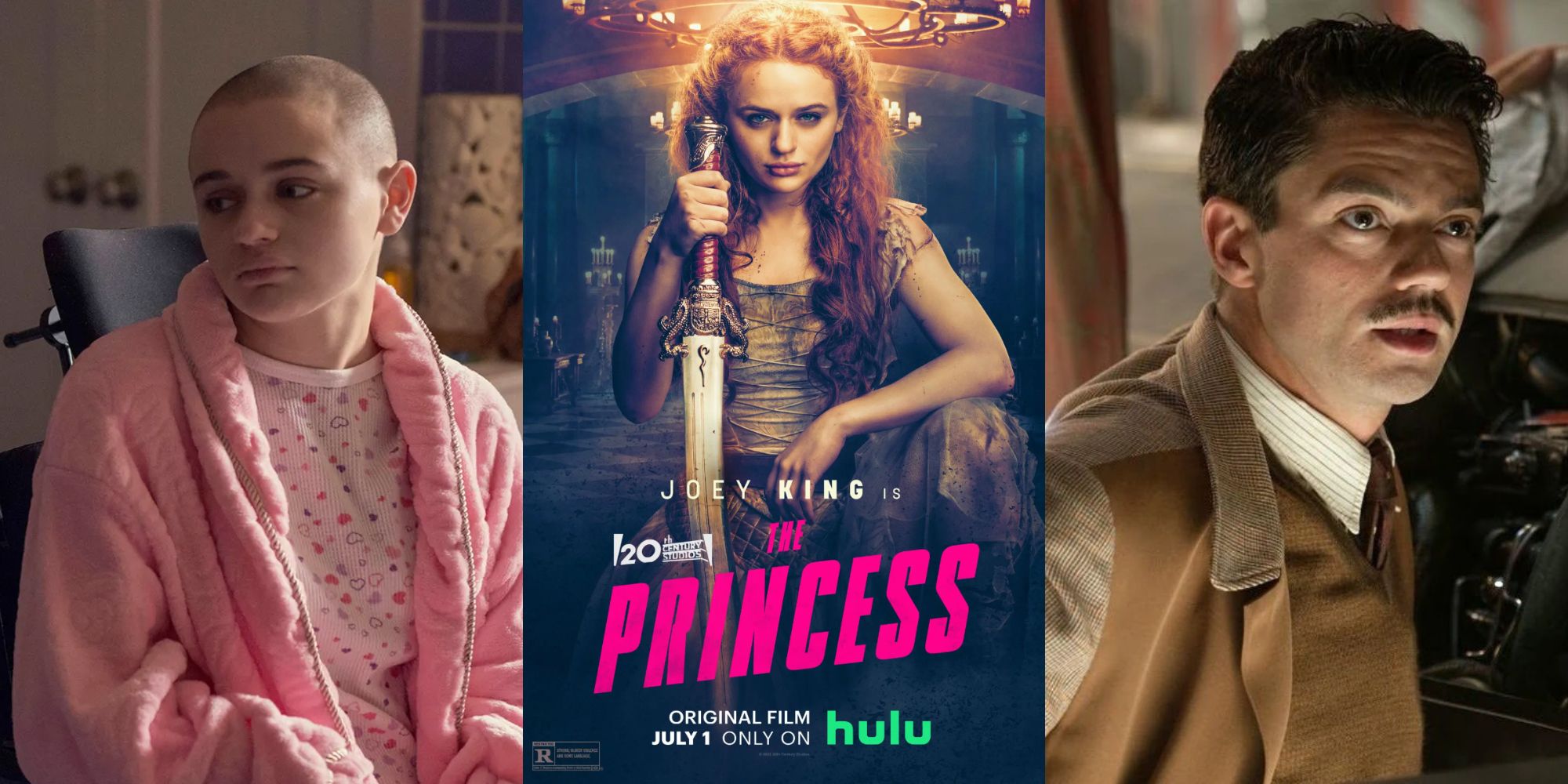 Joey King in The Act, a poster for Hulu's The Princess, and Dominic Cooper as Howard Stark