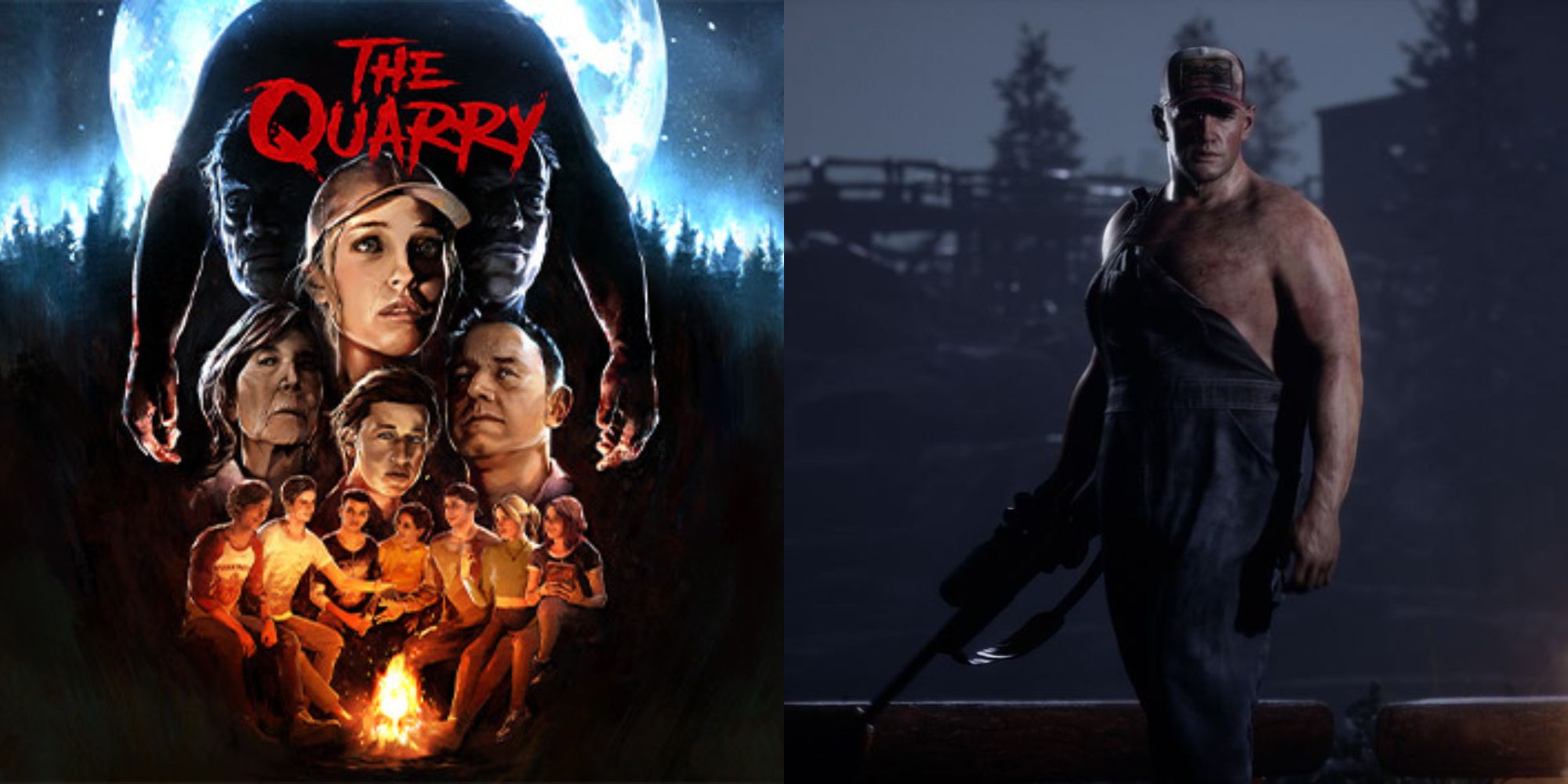 Split image showing the poster for The Quarry and the character Bobby.