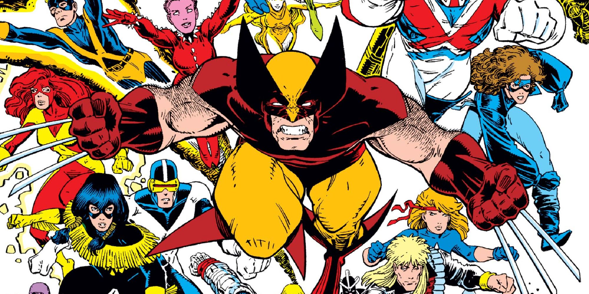 The X-Men drawn by Art Adams in Marvel Comics.