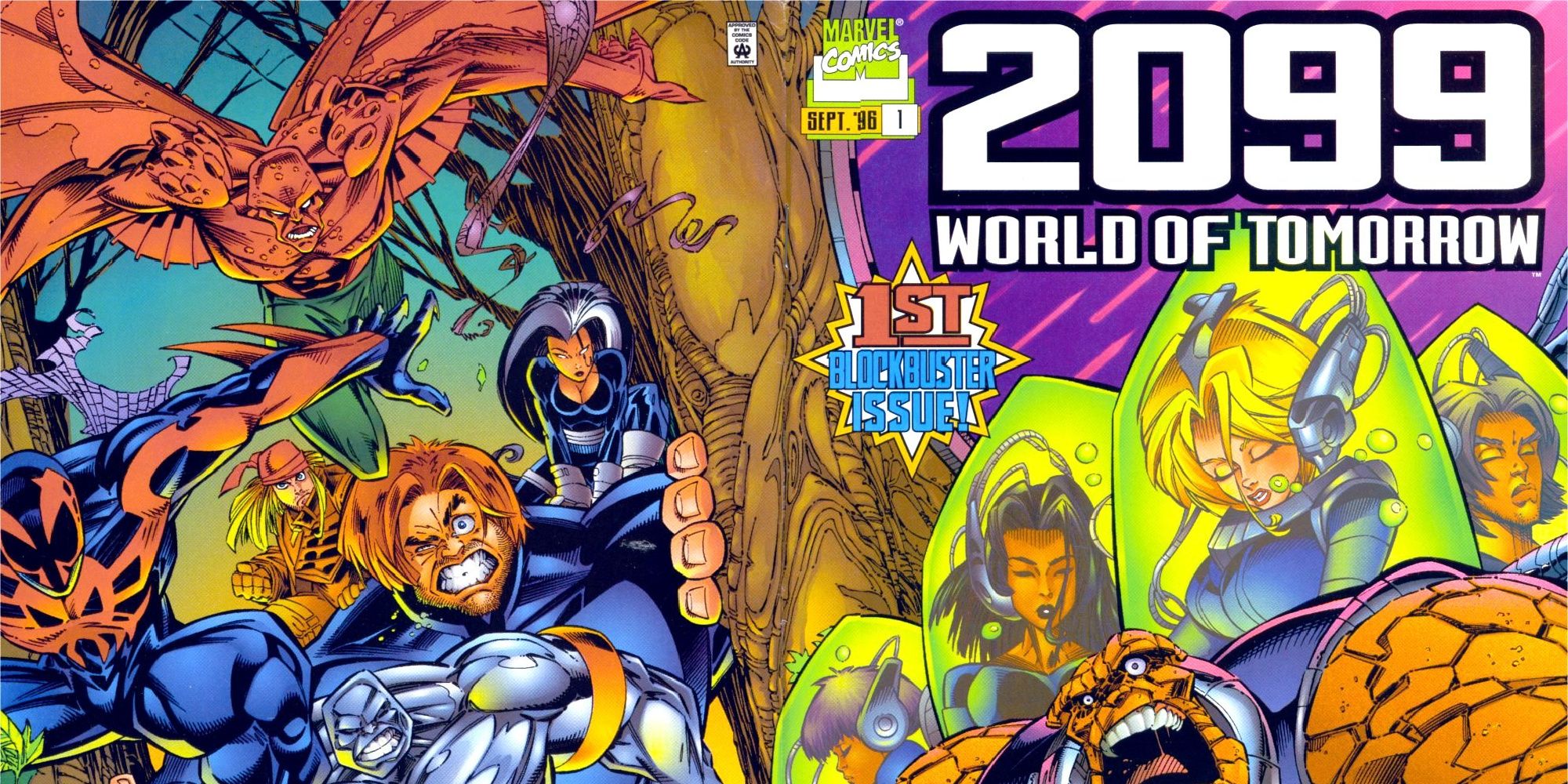 The cover of 2099 World of Tomorrow in Marvel Comics.