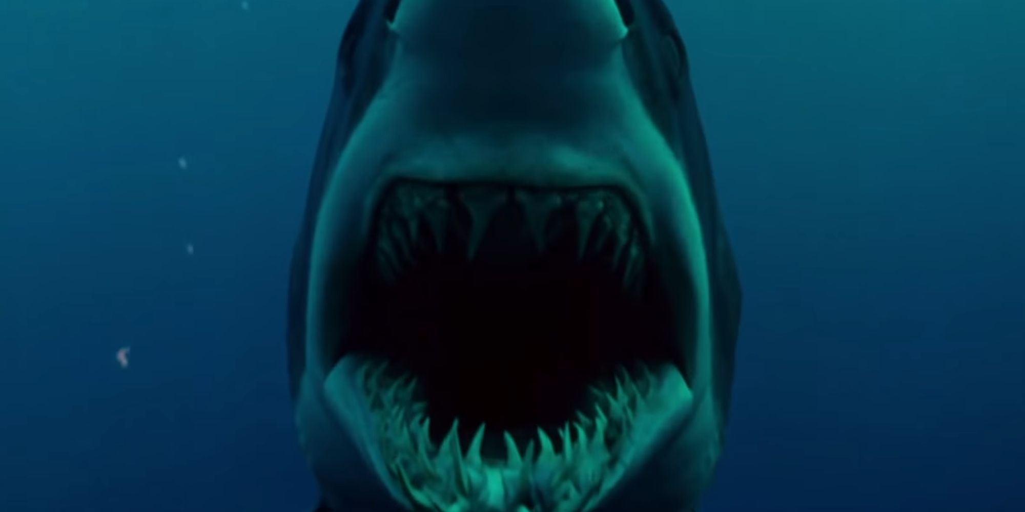 The second generation shark baring her teeth in Deep Blue Sea