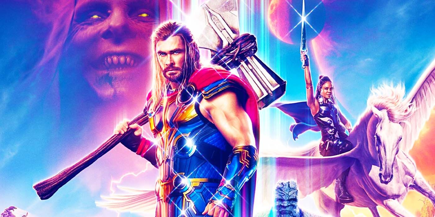 Thor: :Love and Thunder Poster - Thor, Gorr, Valkyrie, Korg
