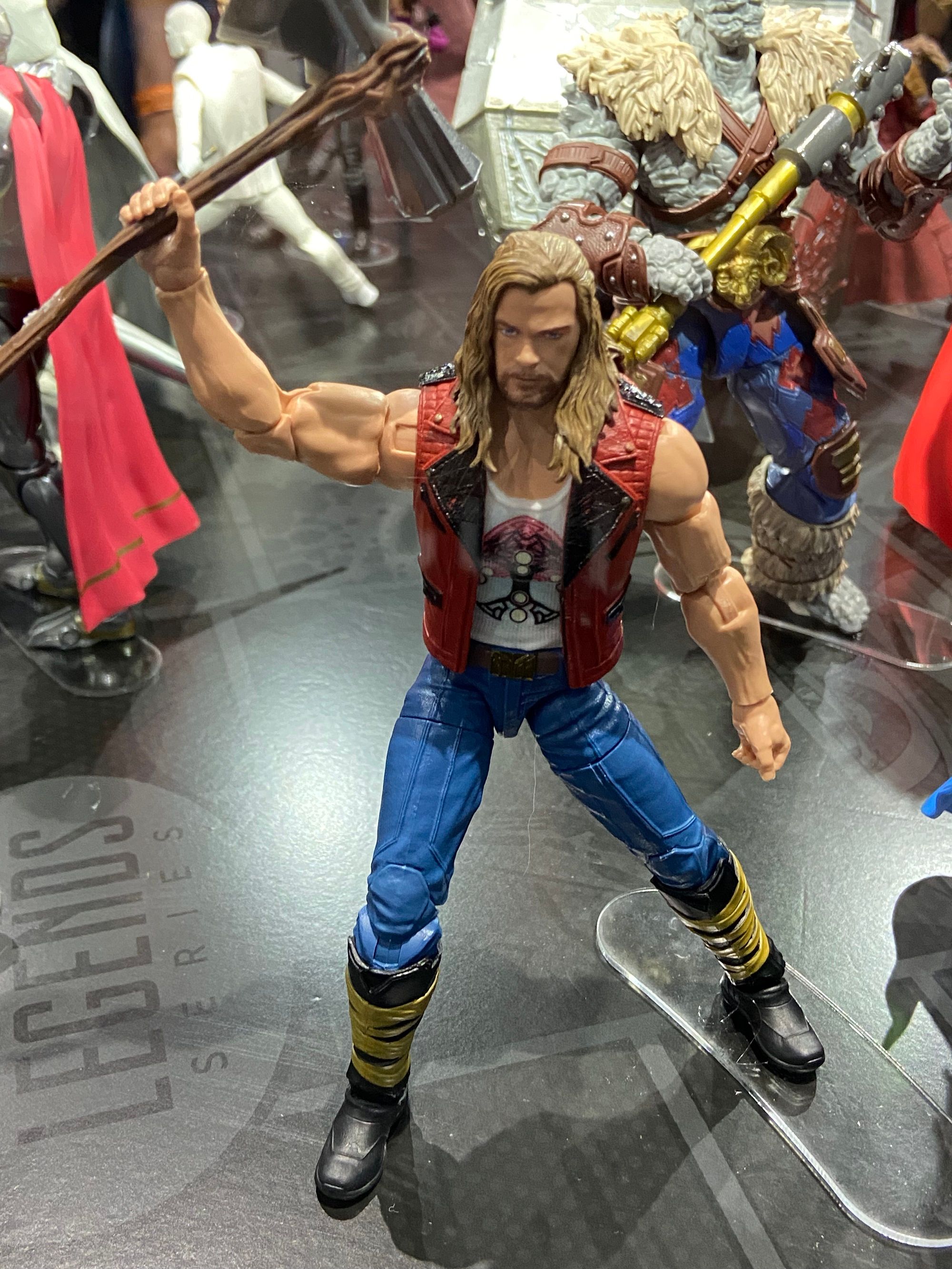 Thor Love and Thunder toy with Stormbreaker at Hasbro Booth SDCC 2022