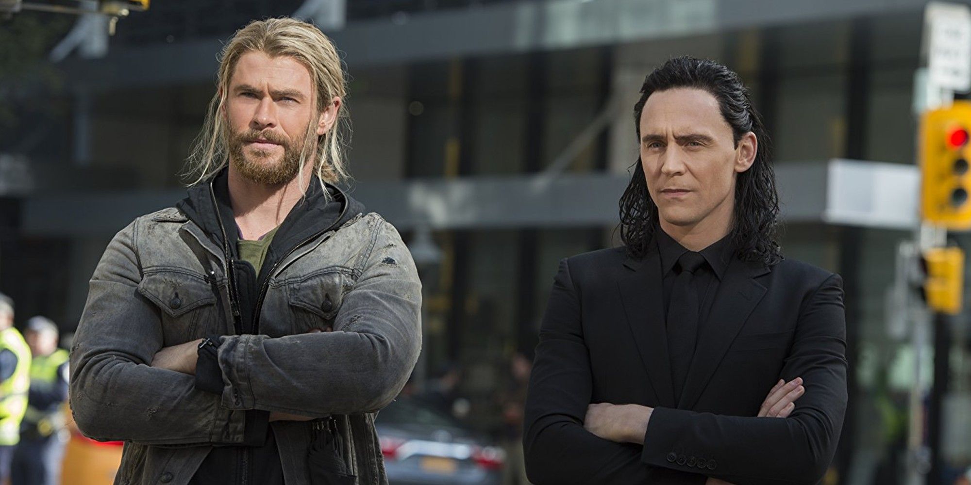 Thor Ragnarok Chris Hemsworth and Tom Hiddleston as Thor Odinson and Loki Shady Acres Retirement Home Reunion