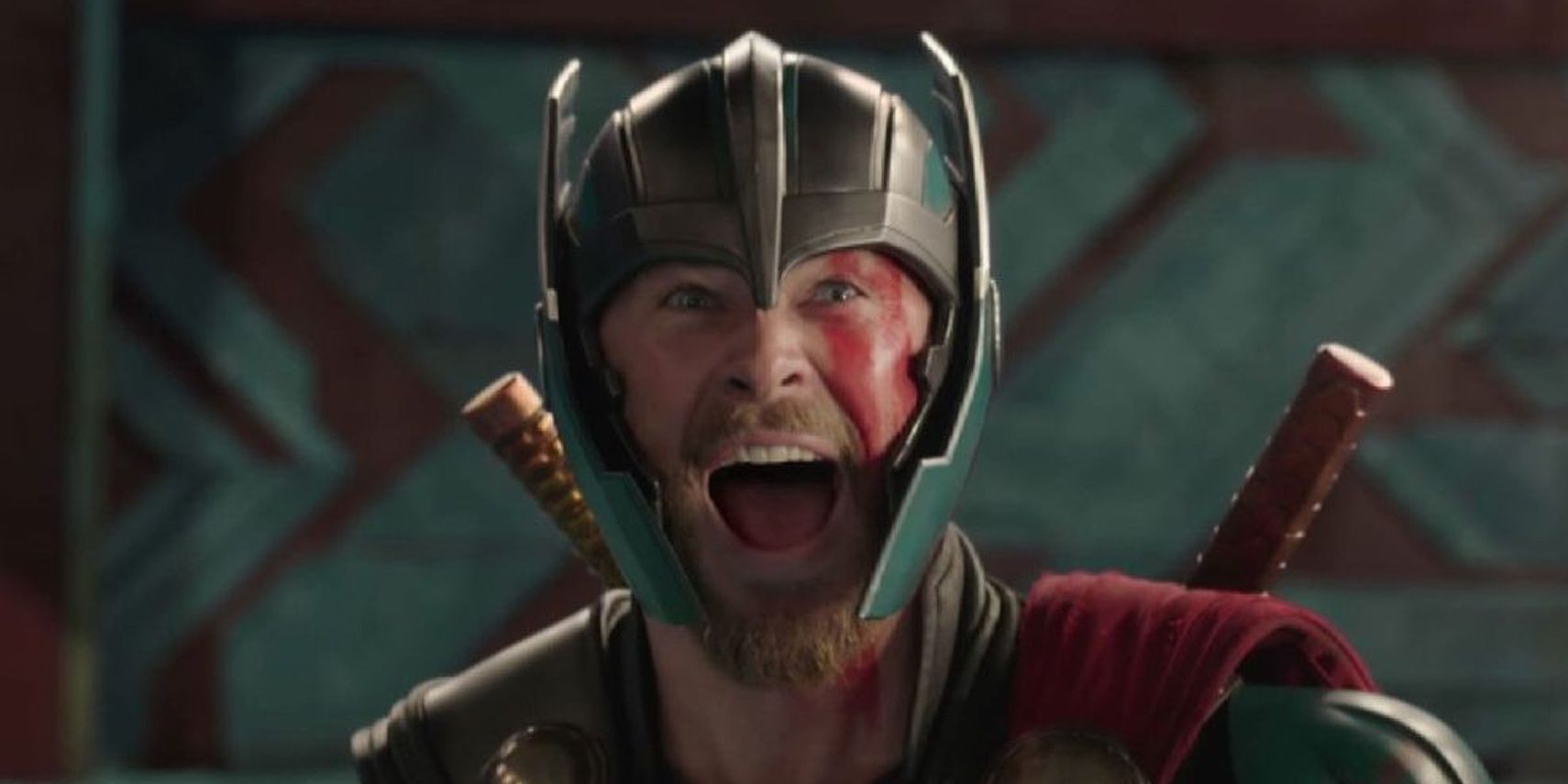 Thor looking ecstatic in Ragnarok Cropped 1