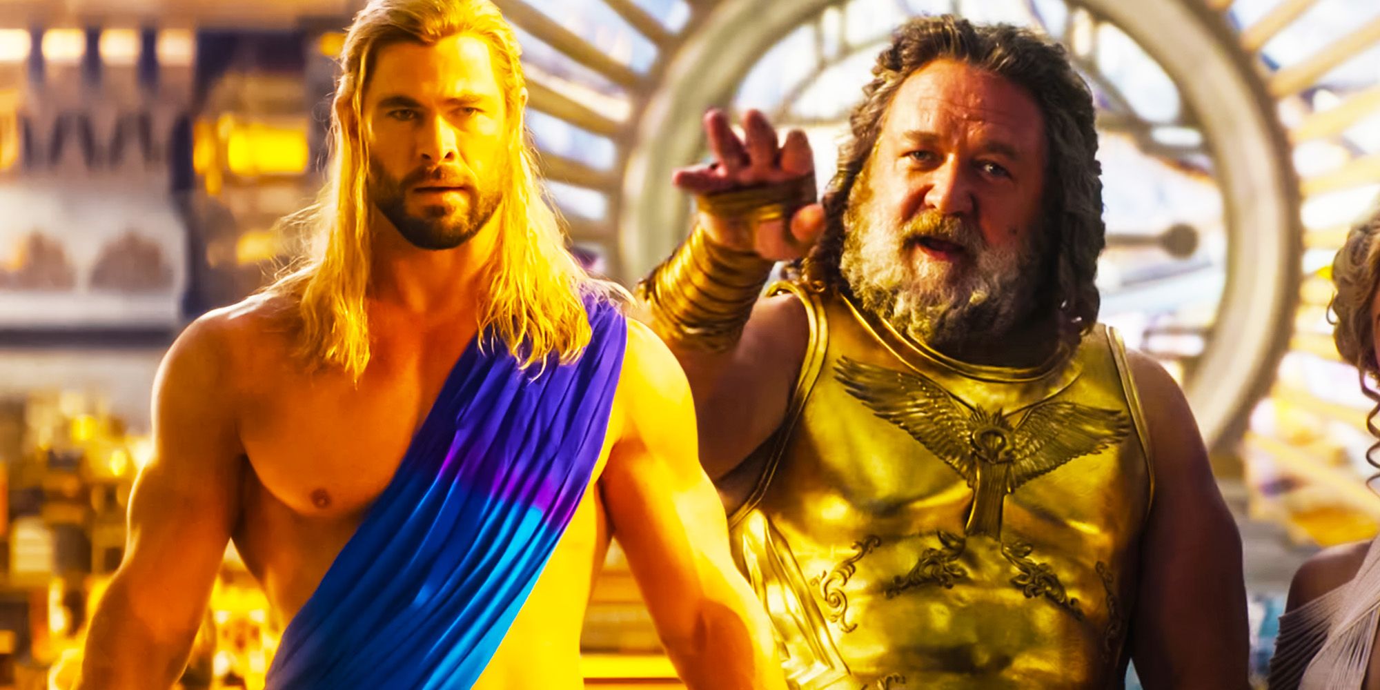 Thor love and thunder russell Crowe Zeus twist