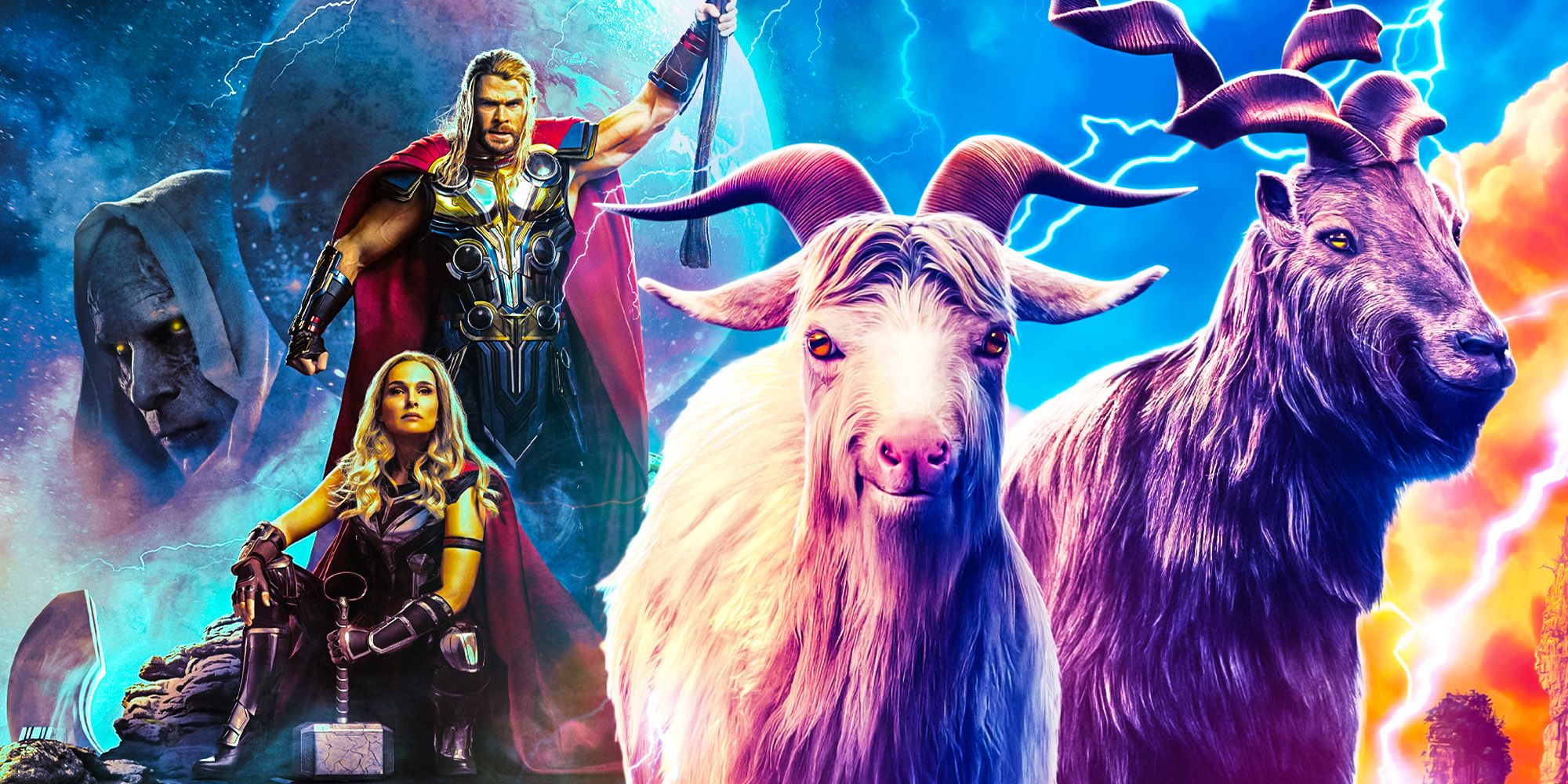 Thor love and thunder screaming goats