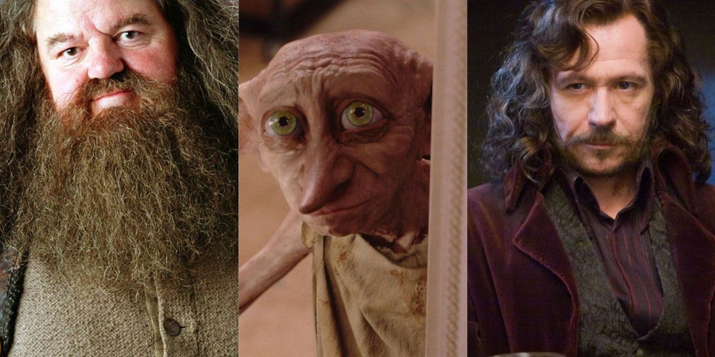 Hagrid, Dobby and Sirius in vertical images