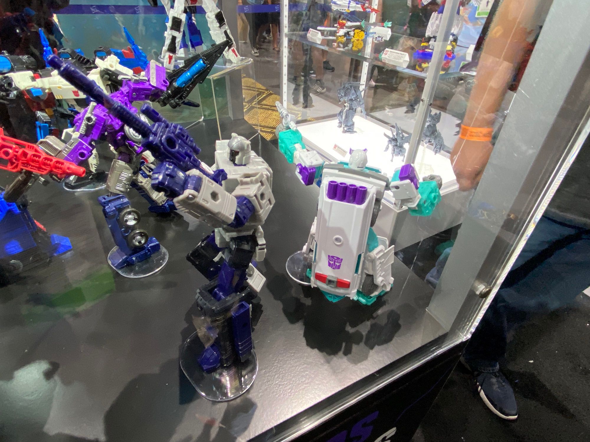 Transformers toys on display at Hasbro Booth SDCC 2022