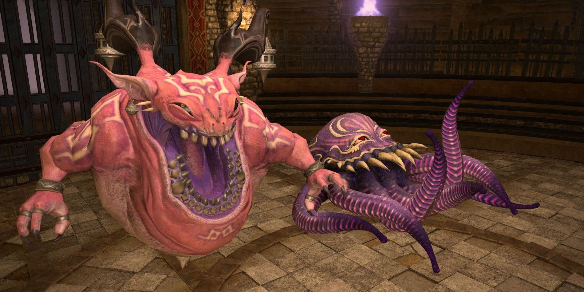 Ultros and Typhon in Final Fantasy XIv Dragons Neck