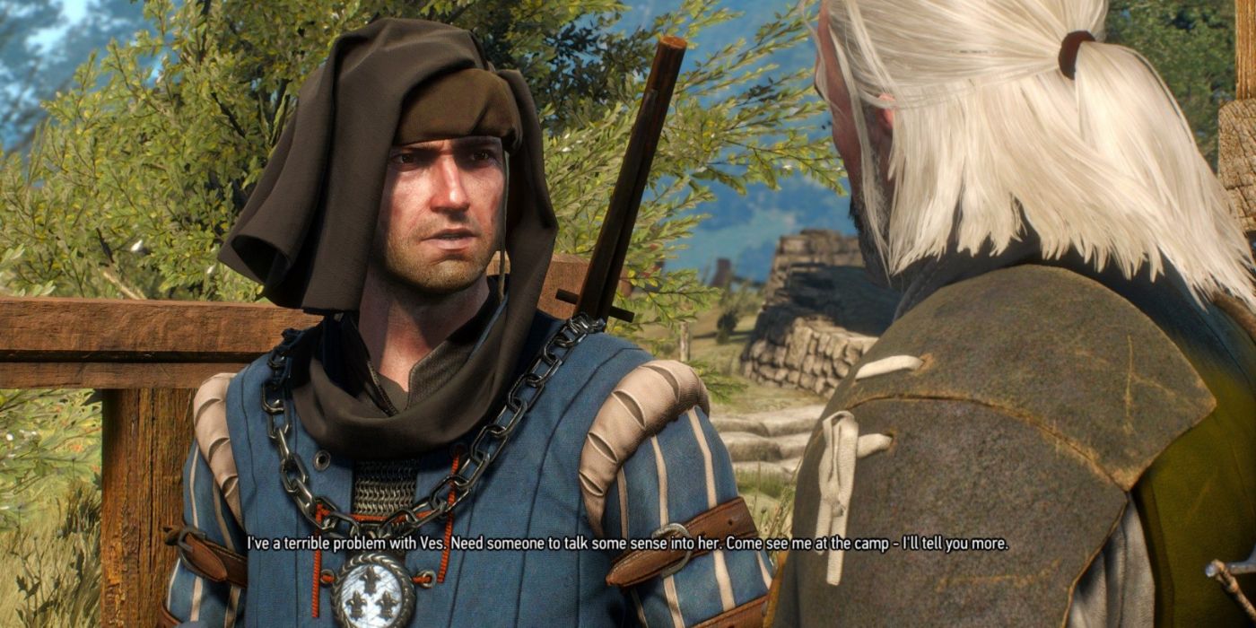 Roche talking to Geralt in The Witcher 3.
