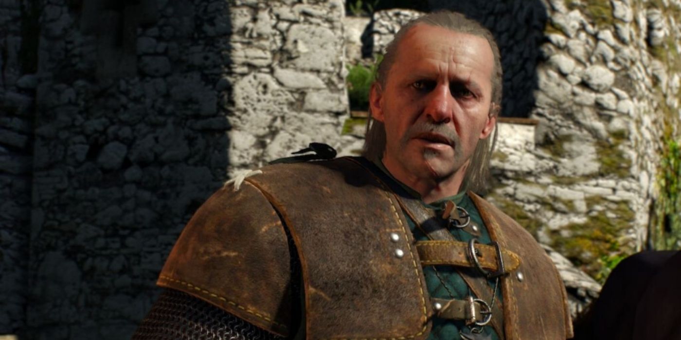 Vesemir at Kaer Morhen in The Witcher 3.