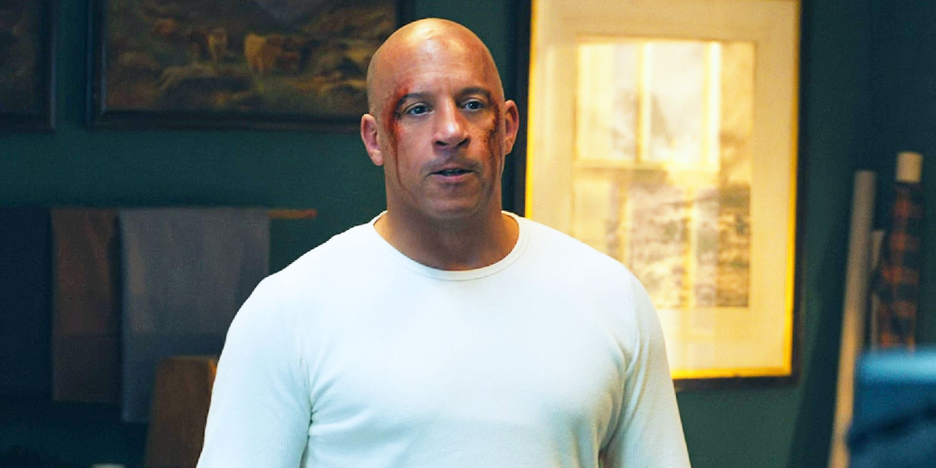 Vin Diesel As Dominic Toretto looking angry in Fast and Furious 9