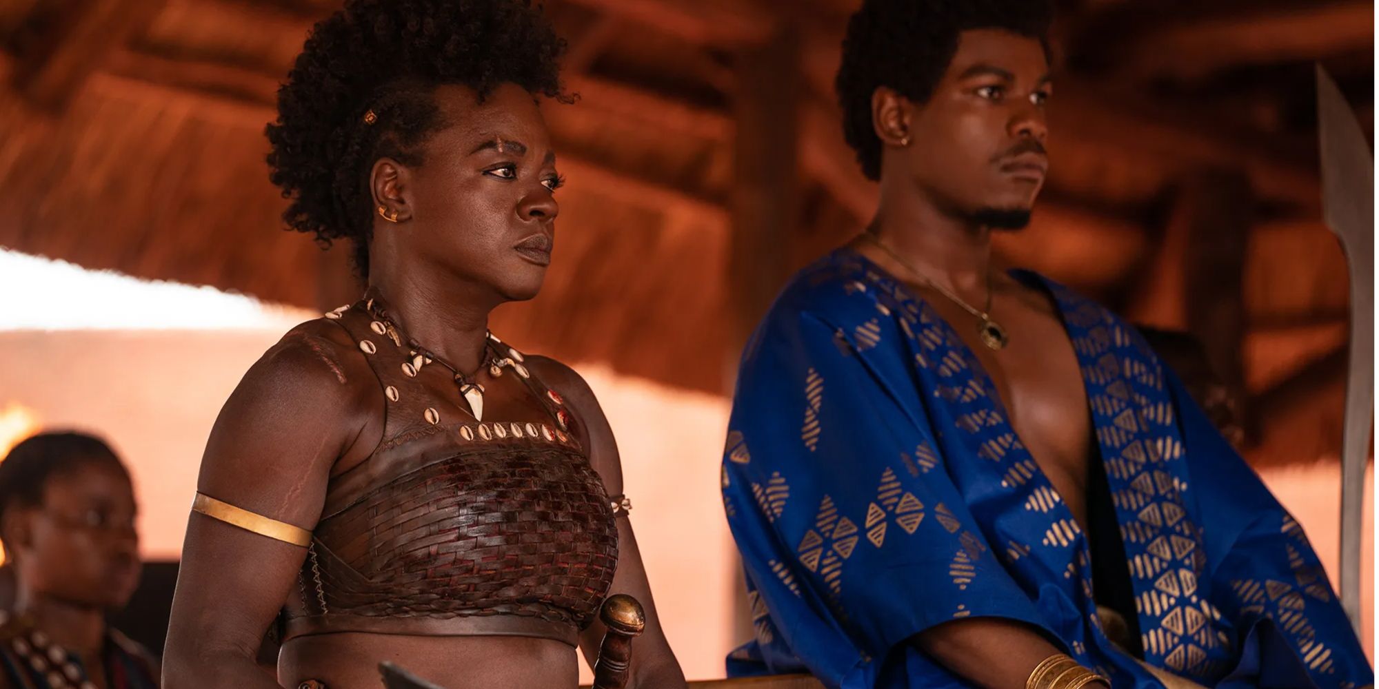 Viola Davis and John Boyega in The Woman King