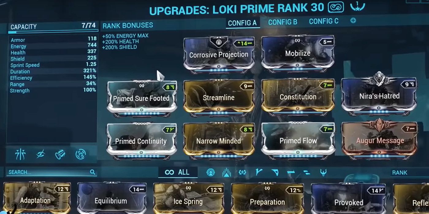 Warframe Loki Prime Guide Build Best Invisibility Energy Duration