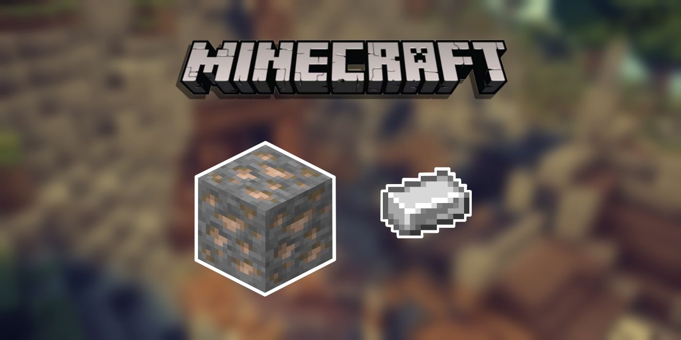 Iron in both Block and Inventory Form in Minecraft next to each other