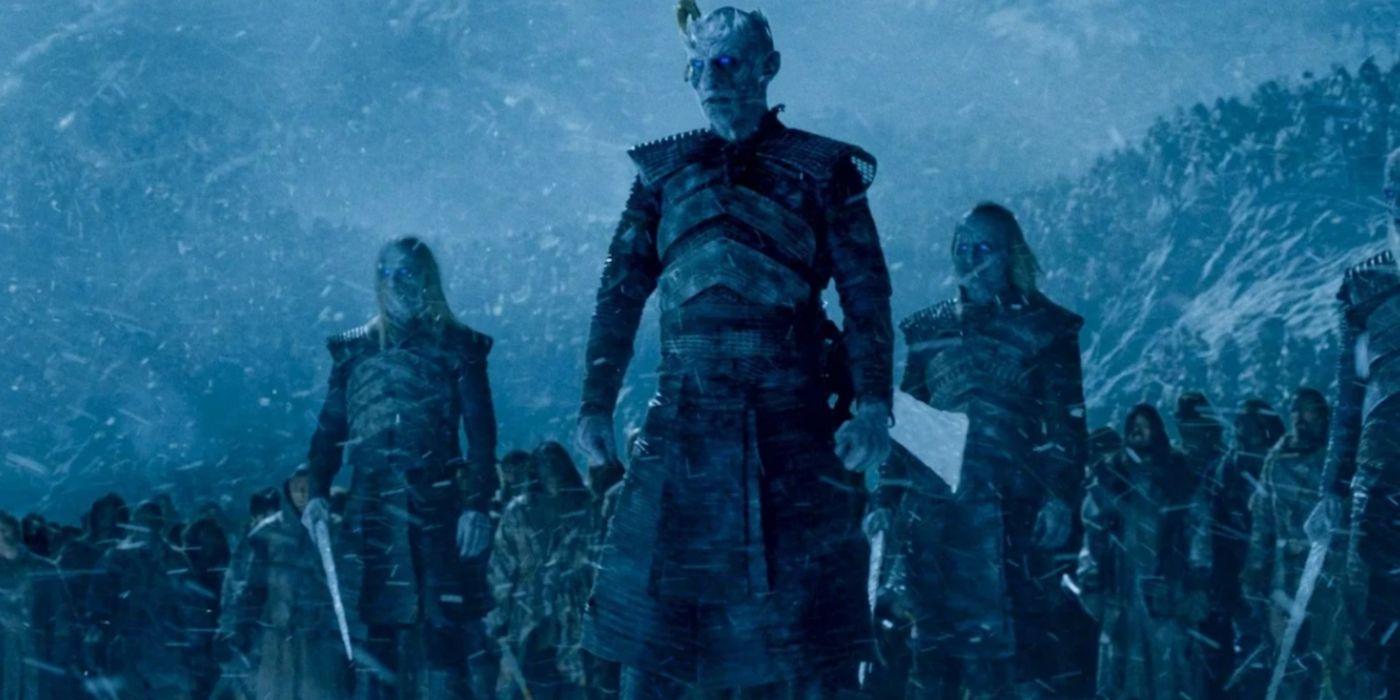 The Night King and his army of White Walkers in Game of Thrones.