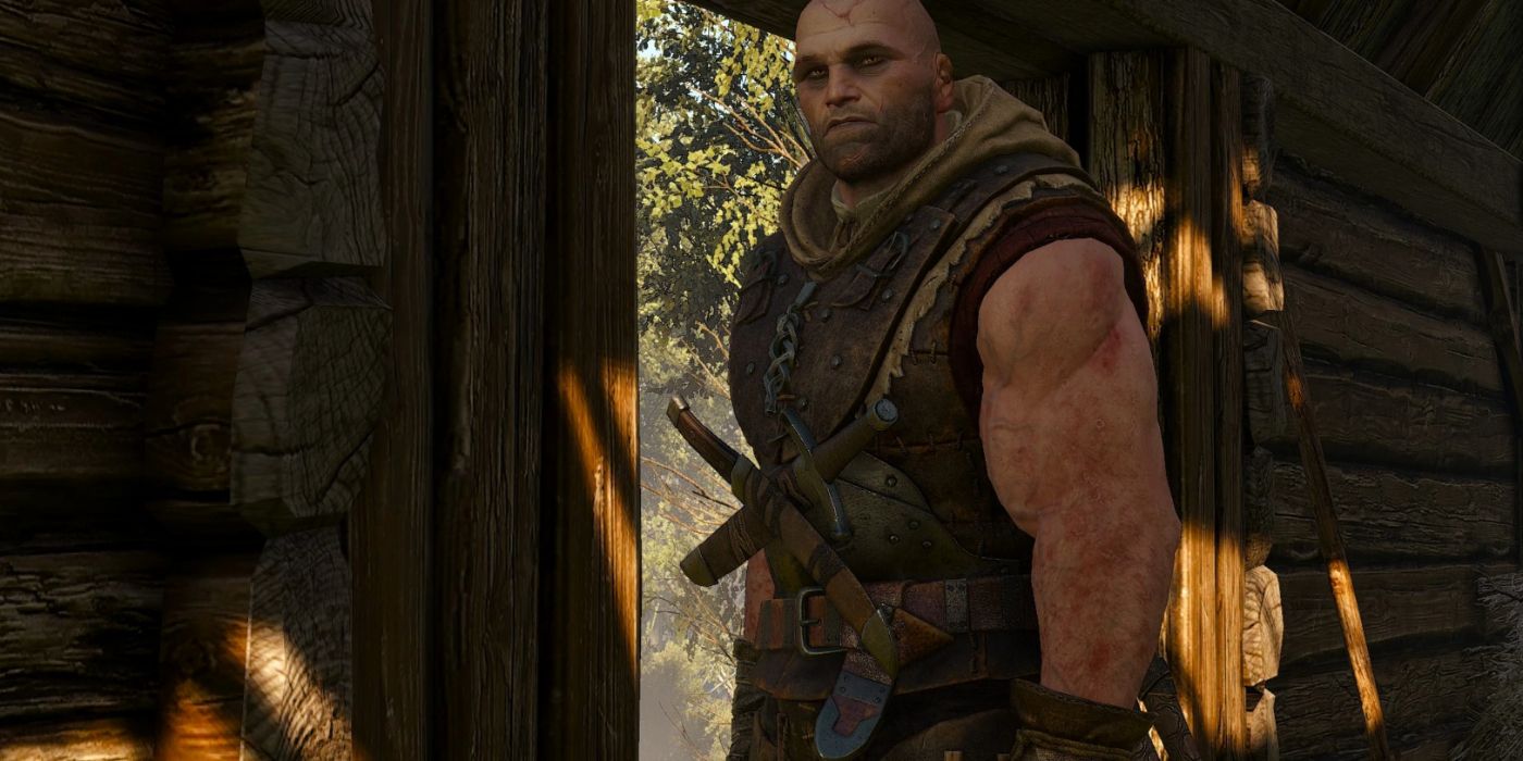 The muscle-bound witcher Letho in The Witcher 3's Ghosts of the Past.