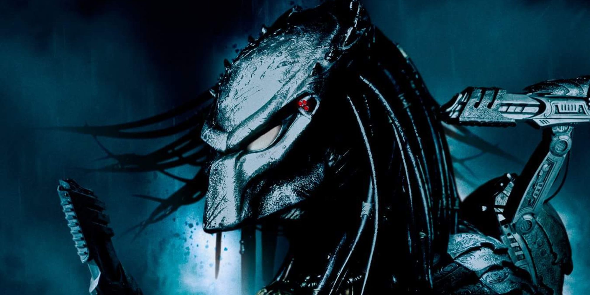 Wolf with his plasmacaster and pistol in Alien Vs Predator Requiem (2007)