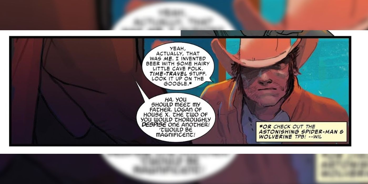 Wolverine reveals to Odin that he invented beer.