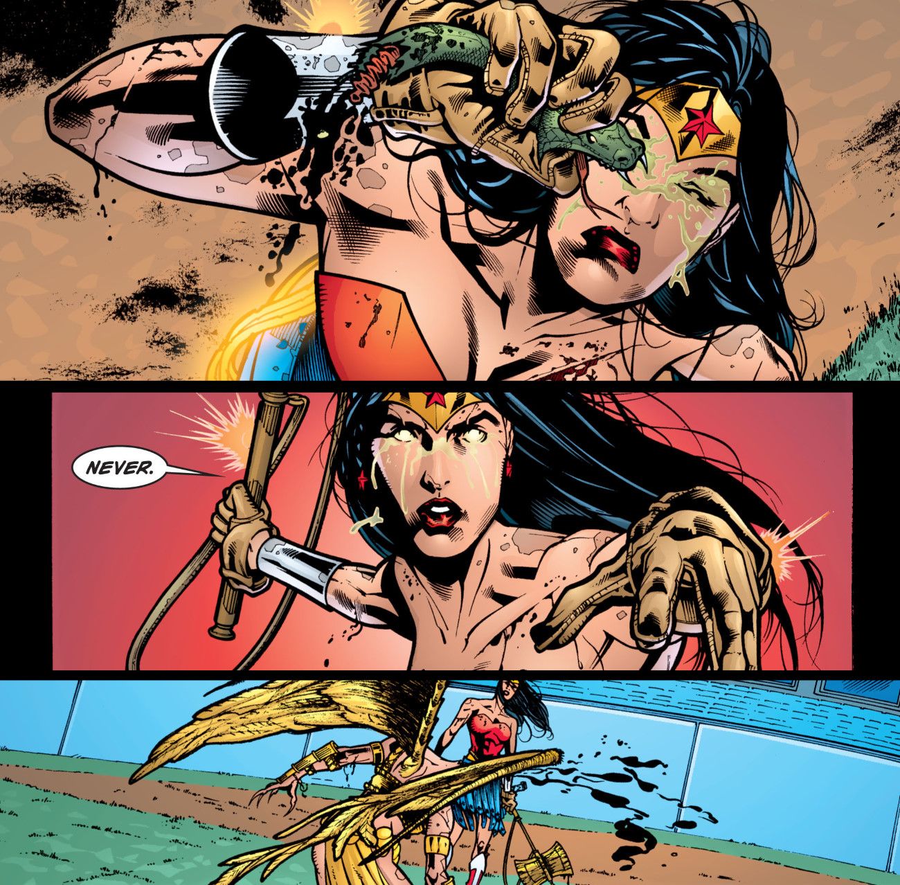 Wonder Woman Comic Blinds and Kills Medusa