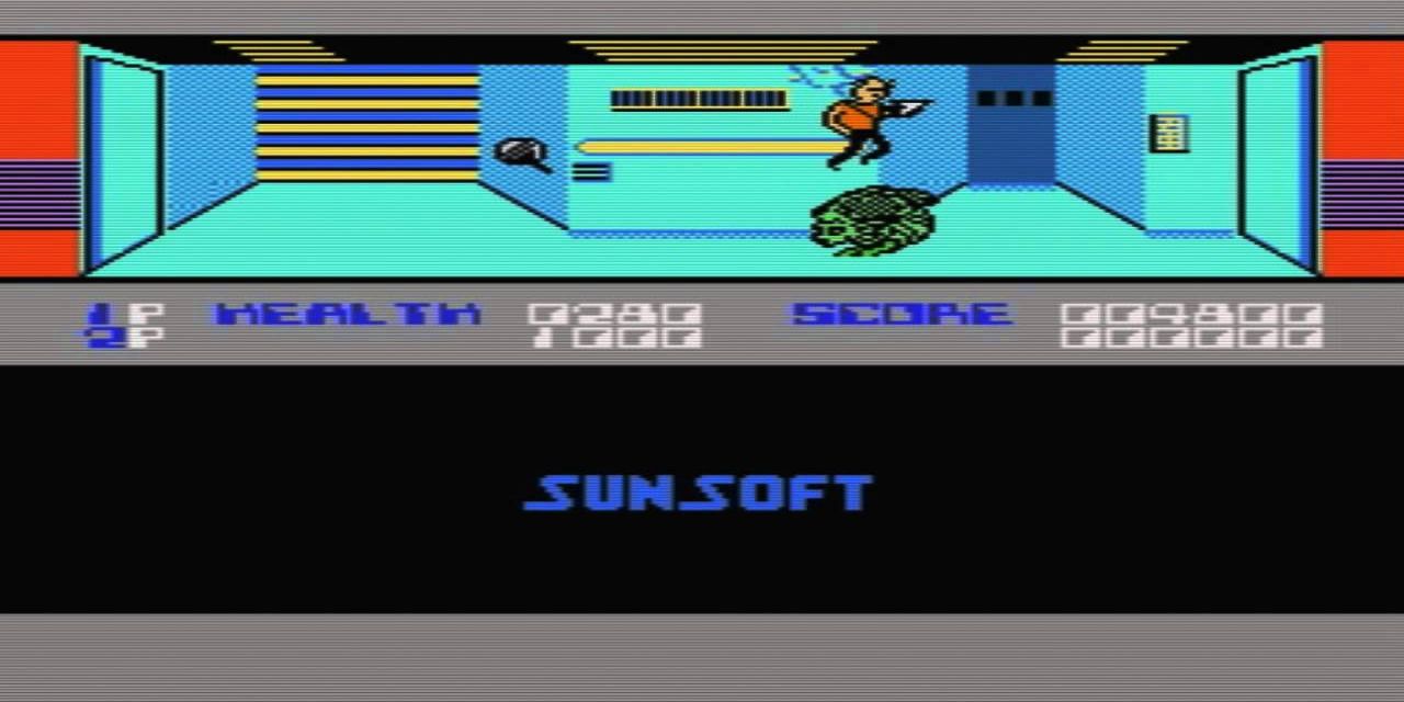 A screenshot of the NES video game Xenophobe.