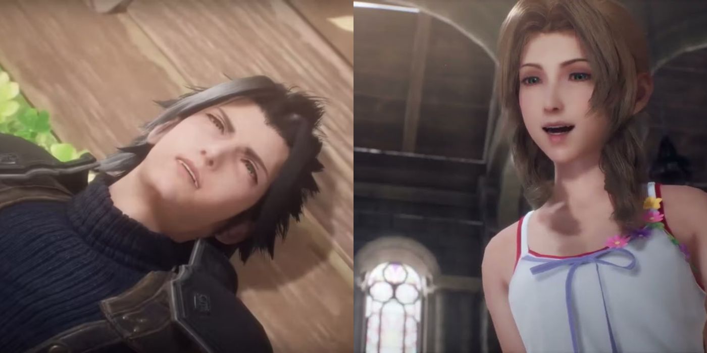 Zack waking up in Aerith's church in Crisis Core: Final Fantasy VII Reunion.