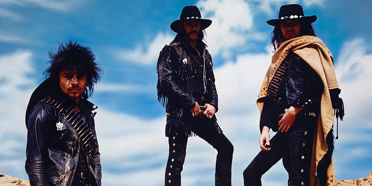 Motörhead poses in the desert for the Ace of Spades album cover