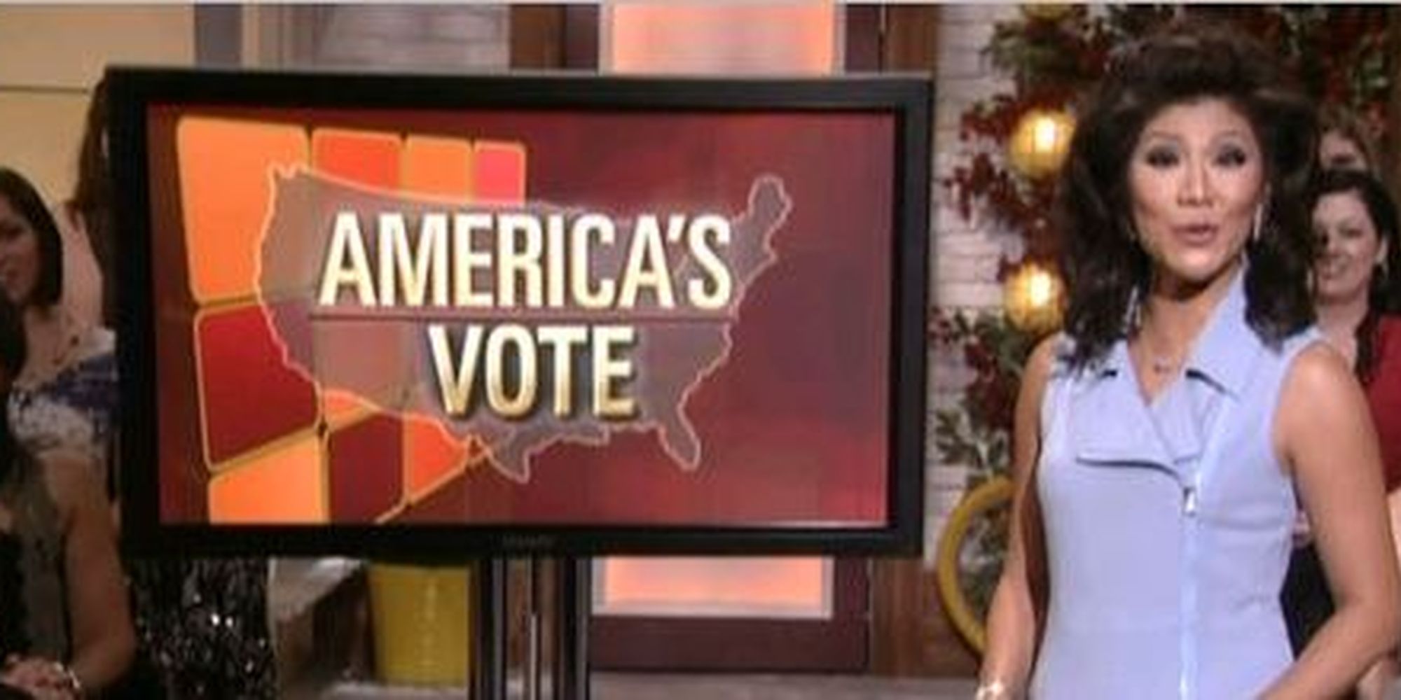 Julie chen promoting america's vote on big brother