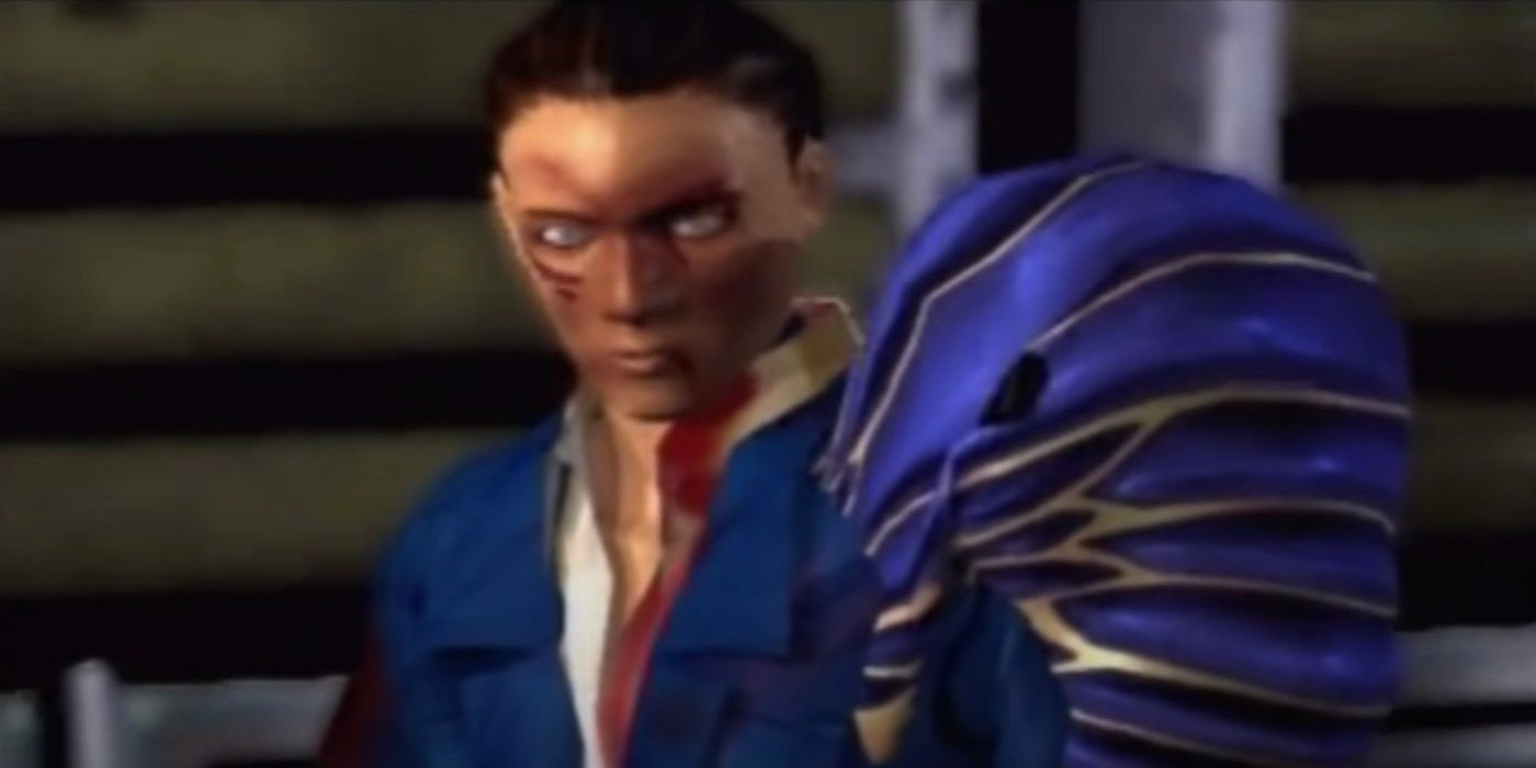 A screenshot of a mutated human in the game Deep Fear
