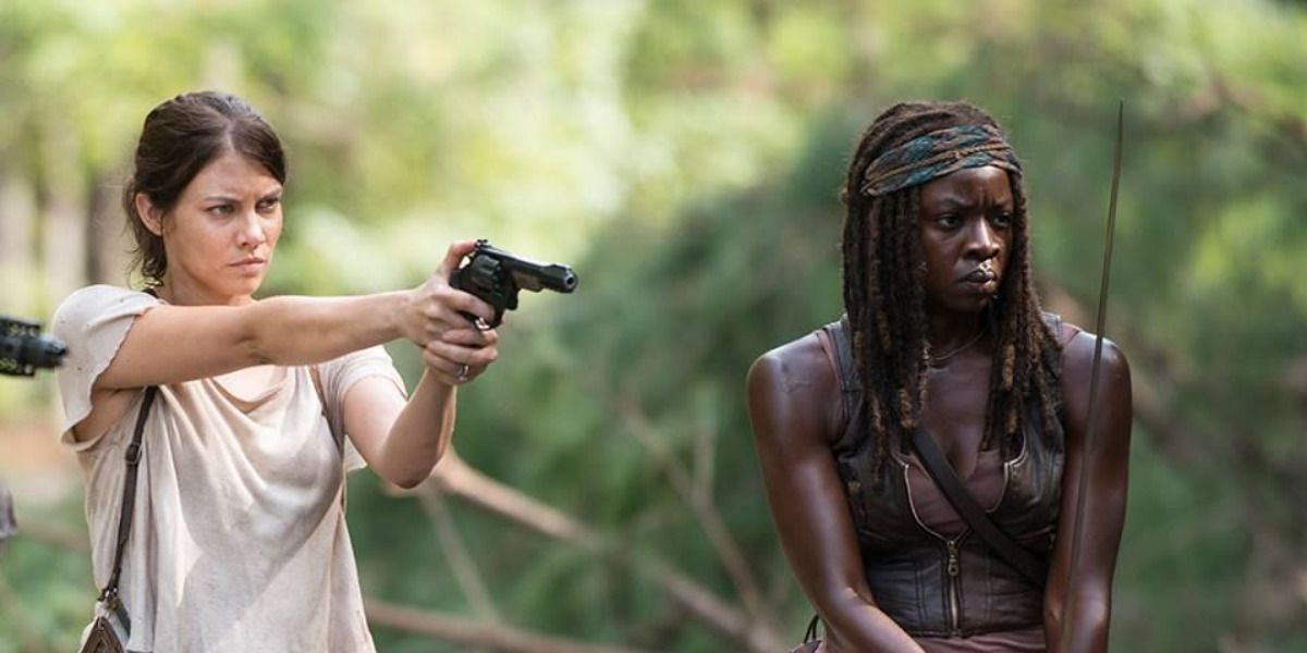 Maggie and Michonne in the Walking Dead.