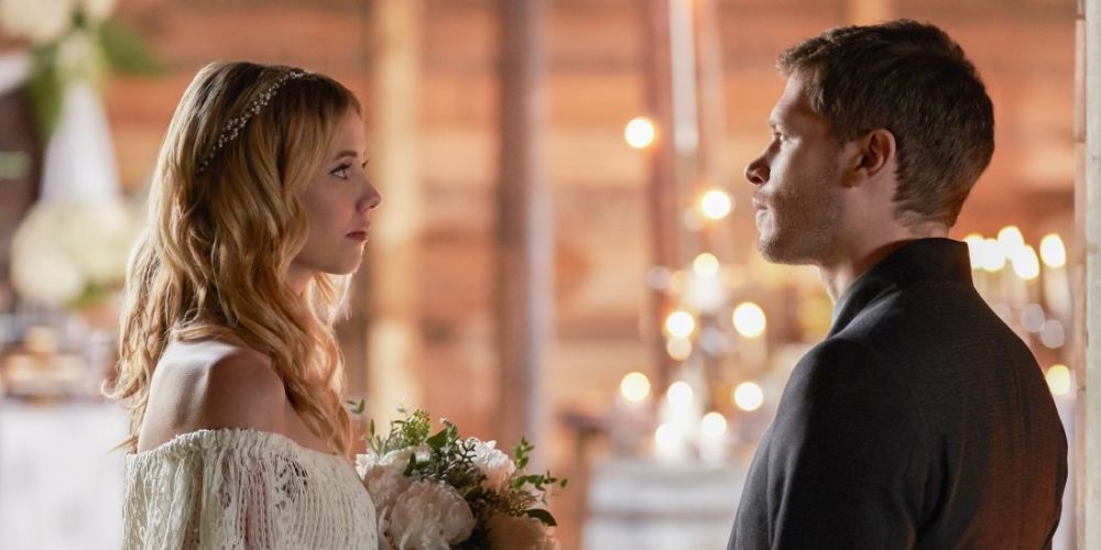 Freya and Klaus on her wedding day in The Originals.