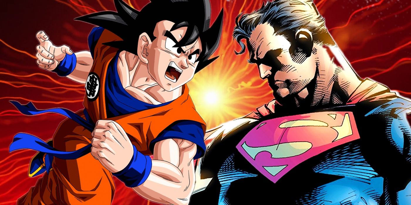 Goku and Superman fight