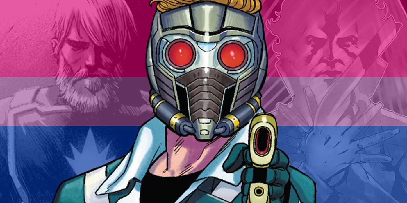 guardianes de la galaxia señor de las estrellas peter quill bandera bisexual