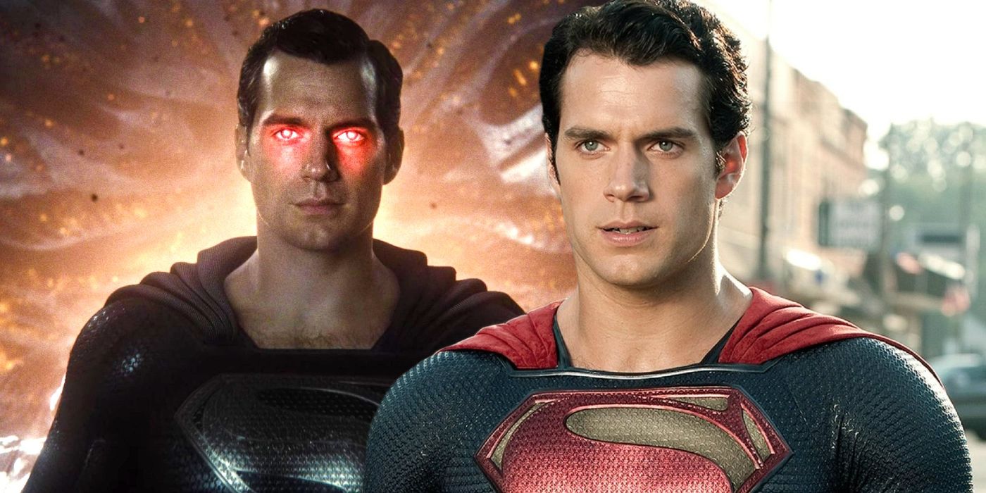 Henry Cavill as Superman in Zack Snyder's Justice League and Man of Steel