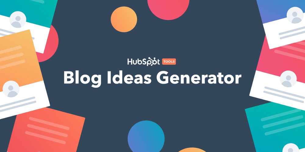 The logo for Hubspot's Blog Ideas Generator is displayed