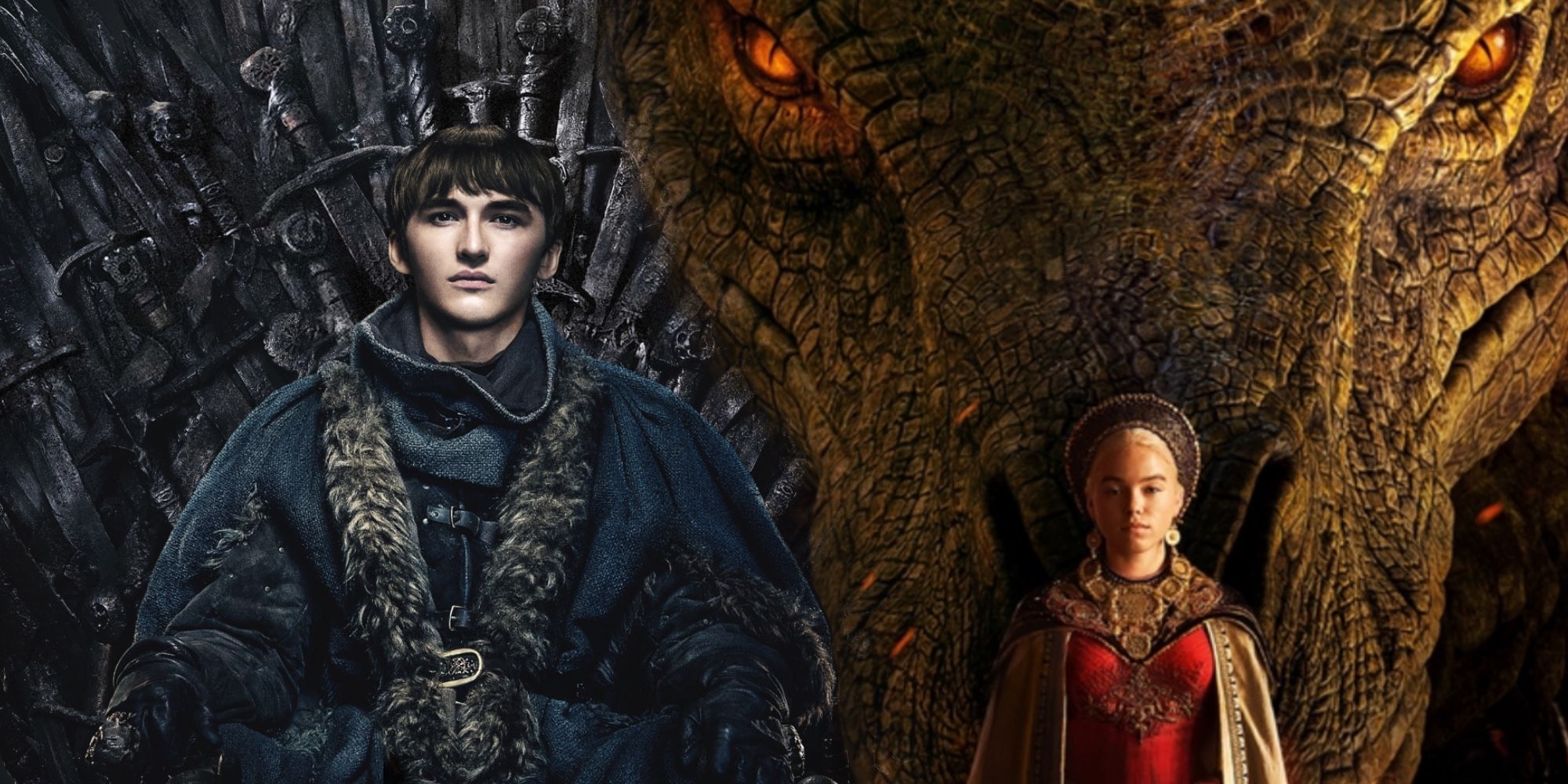 GOT's Bran Stark & HOTD's Rhaenyra Targaryen with Dragon