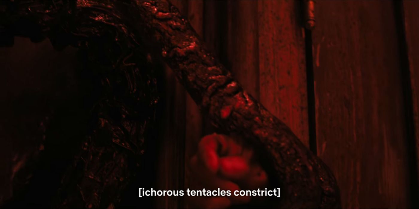 [ichorus tentacles constrict] subtitle in Stranger Things