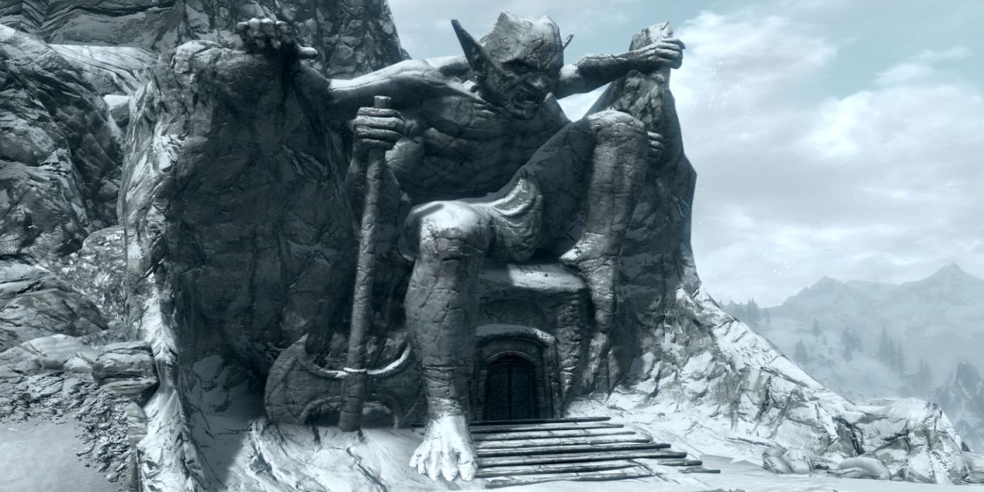 Mehrunes Dagon Statue In Skyrim