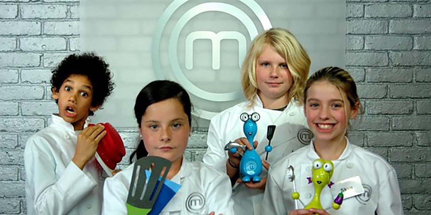 Four contestants from Junior Masterchef in the U.K.