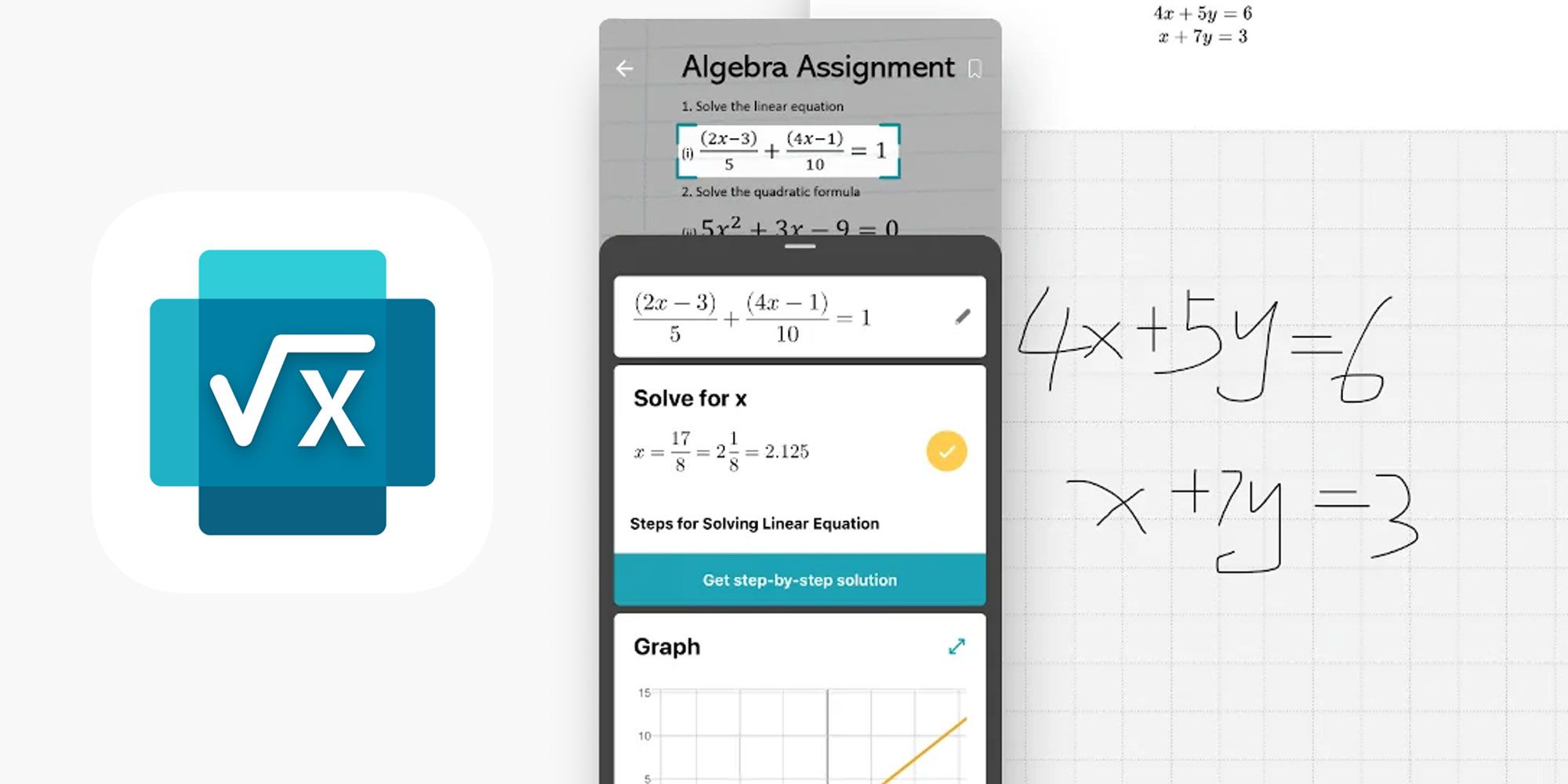 An image of the Math Solver Equation app