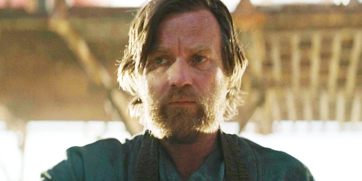 Ewan McGregor as Obi-Wan Kenobi looking worried